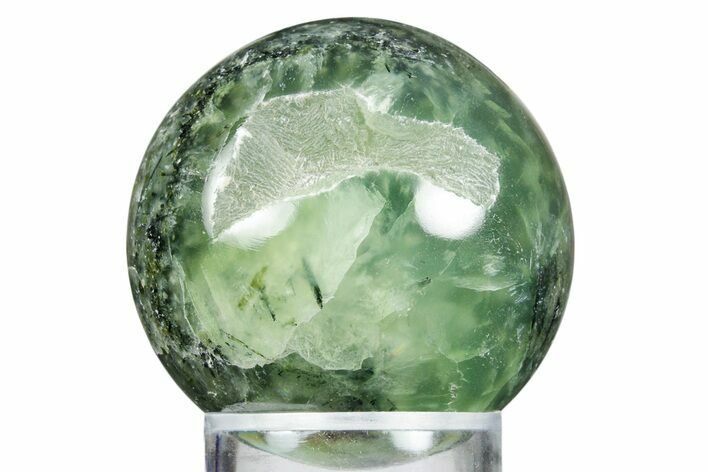 Polished Prehnite With Epidote Sphere #343057